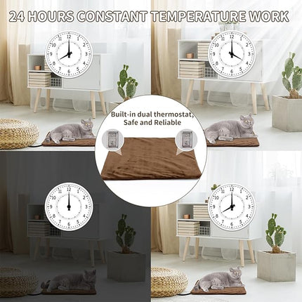 NAMOTEK Pet Heating Pad, Safe Electric Heating Pad for Dogs and Cats Indoor Warming Pad with Auto Constant Temperature 15.7" x 12"