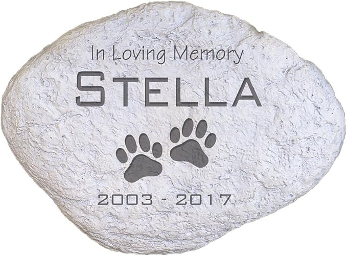 GiftsForYouNow Engraved in Loving Memory Pet Memorial Garden Stone, 11.5 Inch, Pet Loss Gift, Dog Memorial, Temporary Grave Marker, Dog Headstone, Dog Memorial Gift for Loss of Dog