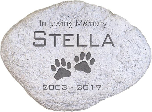 GiftsForYouNow Engraved in Loving Memory Pet Memorial Garden Stone, 11.5 Inch, Pet Loss Gift, Dog Memorial, Temporary Grave Marker, Dog Headstone, Dog Memorial Gift for Loss of Dog