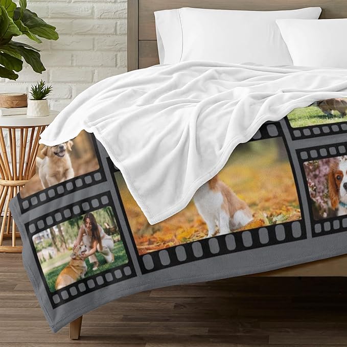 Artsadd Personalized Pet Memorial Throw Blanket with Photo-Pet Memorial Gifts for Dogs Cats Loss of Dog Sympathy Gift Bereavement Remembrance Passing Away Gifts Dog Picture Blanket