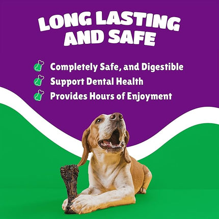 Large Dog Bones Long Lasting, Liver Coated Dog Bones for Aggressive Chewers, Natural Treats for Large Dogs, Healthy Beef Shin Chew Bone, 1 Count