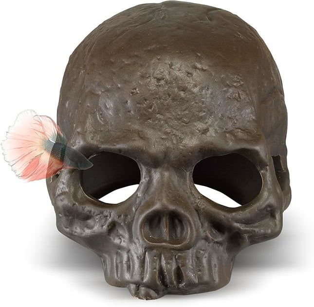 Carefree Fish Aquarium Ceramic Skull Decoration Fish Tank Head Skeleton Aquarium Decorative Cave Landscape Pet Reptile House
