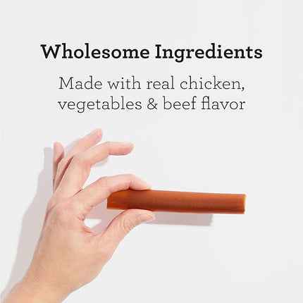 DreamBone DreamSticks, Rawhide Free Dog Chew Sticks Made with Real Beef and Vegetables, 15 Sticks