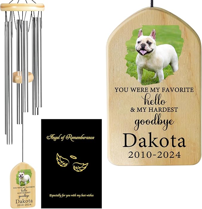 Personalized Pet Memorial Gifts, Pet Memorial Wind Chime, Dog Memorial Gifts, Cat Memorial Gifts, Pet Loss Gifts, Pet Loss Sympathy Gift, Dog Bereavement Gift, Dog Remembrance Gift - My Favorite