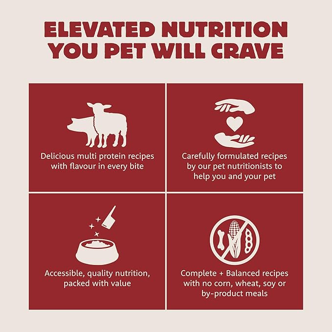 Farmstead Feast, Dry Dog Food, Pork Meal and Lamb Meal Large Breed Adult Recipe with Grains, 25 lb Bag