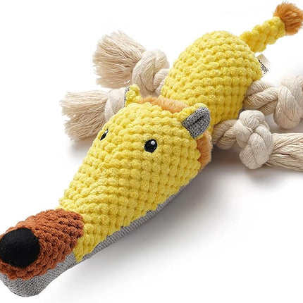 Dog Toys, Dog Plush Toy for Large Breed, Cute Squeaky Dogs Toy with Crinkle Paper, Puppy Stuffed Animal Chew Toys for Small, Middle, Large Breed (Lion)