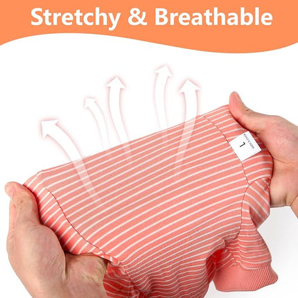 LIANZIMAU Cat Surgical Recovery Suit Professional for Male Female Dog Abdominal Wounds Cone E-Collar Alternative Anti-Licking Pet Surgical Recovery Pajama Suit Soft Fabric Onesie for Cats