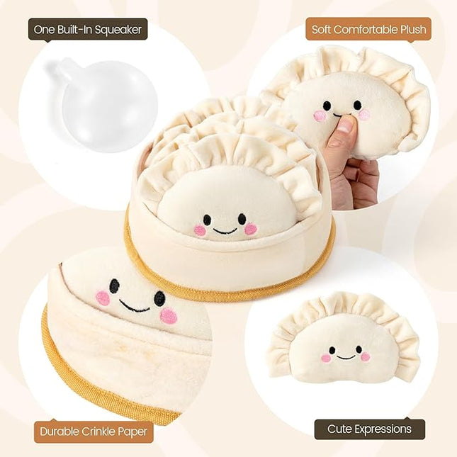 Dog Squeaky Toys, 5-Pack Interactive Dogs Toy, Stuffed Dogs Chew Toys, Durable Treat Dispending Dog Plush Toy for All Breed