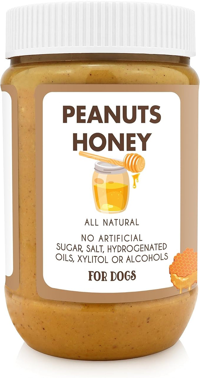 BUDDY BUDDER, Ruff Ruff Raw, Natural Dog Peanut Butter, Dog TreatMade in USA, (17 oz Jars)