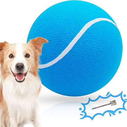 Big Tennis Ball for Dogs, Giant Dog Tennis Ball Toy Large Outdoor Sports Gift for Small Medium Large Dog (Sky Blue, 9.5 inch)