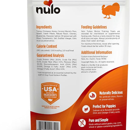 Nulo Trainers Turkey Recipe Grain-Free Low-Calorie Healthy Dog & Puppy Training Treats, 16 Ounce Pouch