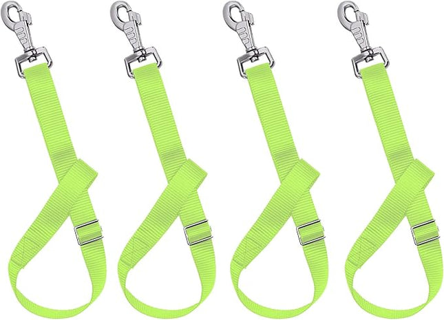 Rosemarie Horse Bucket Strap Hangers,Horse Suppliers Adjustable Nylon Straps up to 700 lbs for Hay Nets, Water Buckets,Hanging-Pratical and Easy Use(4 Pack) (Green)