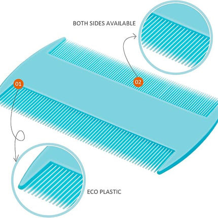 6 Pieces Pet Lice Combs Dog Grooming Flea Cat Tear Stain Comb for Removal Dandruff, Hair Stain, Nit(Pink, Yellow, Dark Blue, Green, Blue, Orange)
