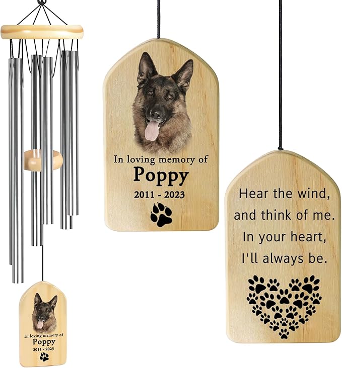 Dog Loss Wind Chimes, Loss of Pet Sympathy Gift Dog, Pet Memorial Gifts for Dogs, Dog Memorial Gifts, Dog Bereavement Gifts, Dog Remembrance Gifts, Dog Passed Away Gift, in Memory of Dog