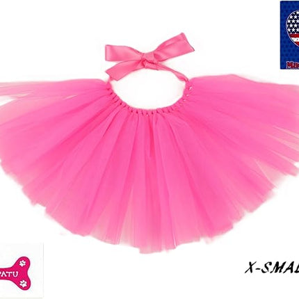 Handcrafted in USA Hotpink Tulle Tutu for Extra Small Dogs
