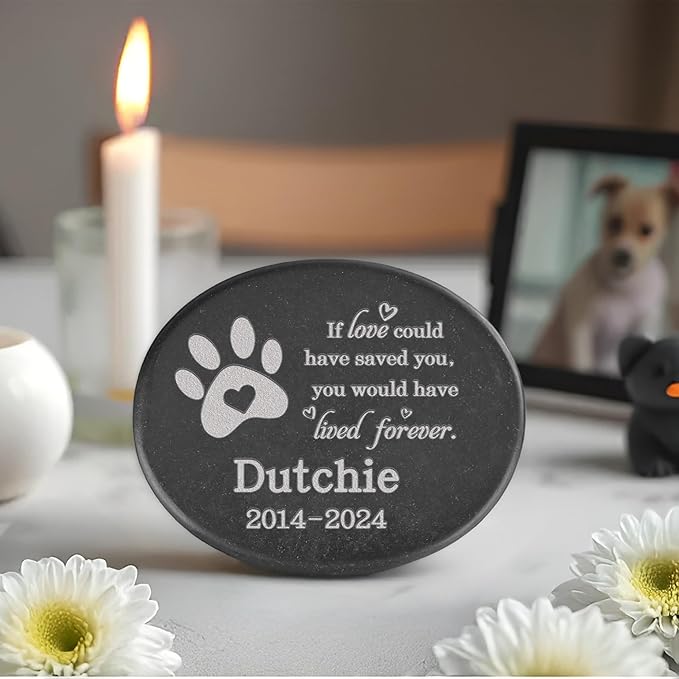Pet Memorial Stones Personalized, Pet Sympathy Gifts, Pet Lost Gifts, Dog Memorial Gifts for Loss of Dog, in Memory of Pet Gifts, Pet Remembrance Gift, Pet Grave Markers