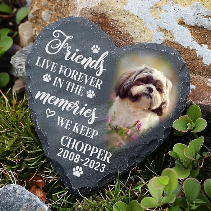 Personalized Pet Memorial Gift - Custom Photo Stone for Dog or Cat Loss - Memorial Gifts for Pet Lovers Quote 7