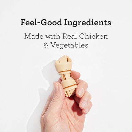 DreamBone Mini Chews, Made with Real Chicken and Vegetables, Rawhide Free Dog Chews, 8 Count