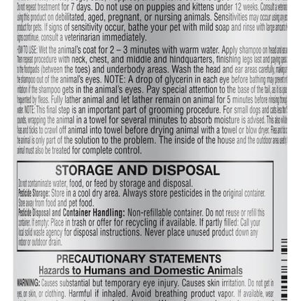 Happy Jack Paracide Flea & Tick Shampoo and Treatment for Dogs & Cats, Flea and Tick Prevention for Pets, 8 oz