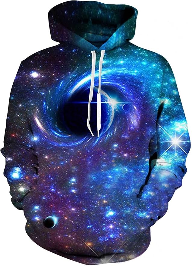 Yasswete Unisex Adults 3D Printed Fashion Hoodies for Men Women Pullover Novelty Sweatshirts with Big Pockets