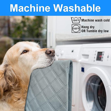 RIOUSSI Washable Pee Pads for Dogs, Reusable, Absorbent, Leakproof, Non Slip Pet Puppy Pads for Potty Training. Light Gray, 20x28 Inch(6pack)