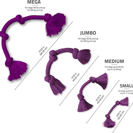 Playology Rope Toys for Dogs | Tug of War Dog Toy for Aggressive Chewers | Bacon Scented Dog Toys | Mega Rope Toy for Interactive Play