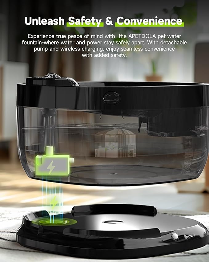 Wireless Dog Water Fountain,Battery Operated Dog Water Dispenser with Motion Sensor, 237 oz/ 7L Cordless Fountain Water Bowl 3 Work Modes for Large Dogs Cats Multi-Pets - FP30