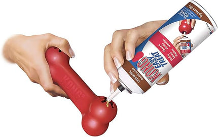 KONG Goodie Bone - Classic Durable Natural Rubber Dog Bone, Supports Mental Engagement - Treat Dispensing - Red - for Large Dogs