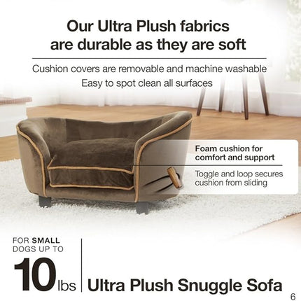 Enchanted Home Pet Ultra Plush Snuggle Pet Bed in Dark Grey