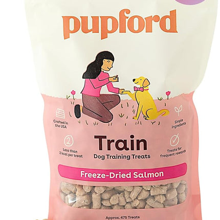 Pupford Freeze Dried Training Treats for Dogs & Puppies, 475+ Two Ingredient Bites (Salmon, 4 oz)