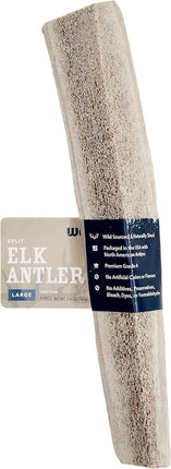 Amazon Brand - Wag Split Elk Antler, Naturally Shed, Long Lasting for Aggressive Chewers, Large (Best for Dogs 30-45 lbs)