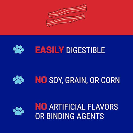 Himalayan Dog Chew Yak Cheese Dog Chews, Lactose Free & Grain Free, USA Made, For All Dog Breeds, Medium Density Cheese Chew, Resealable Pouch with 3 YUM Treats, Bacon Flavor