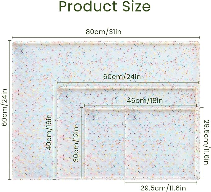 Ptlom Dog Food Mat Anti-Slip Dog Bowl Mats for Food and Water, Waterproof Pet Placemat Prevents Messy Spill to Floor, Silicone Puppy Feeding Tray for Small, Medium and Large Dogs Cats