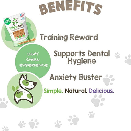 Nature Gnaws USA Turkey Tendons for Dogs (8oz) - Delicious Grain Free Reward Snack for Small, Medium & Large Breeds - Premium Natural Dog Chew Treats