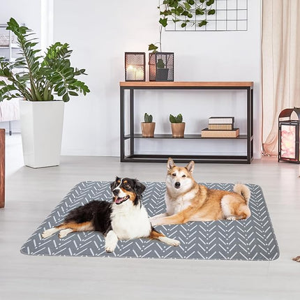 PUPTECK Reusable Dog Pee Pads, 2 Pack Non-Slip Washable Waterproof, Fast Absorbing Puppy Pads Whelping Mat, for Couch, Crate, Potty Training 48" x 60"