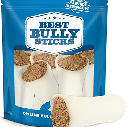 Best Bully Sticks 5-6 Inch Bully Filled Shin Bones for Dogs - 5 Count (Pack of 1) - Easily Digestible, Long-Lasting, Refillable Treat