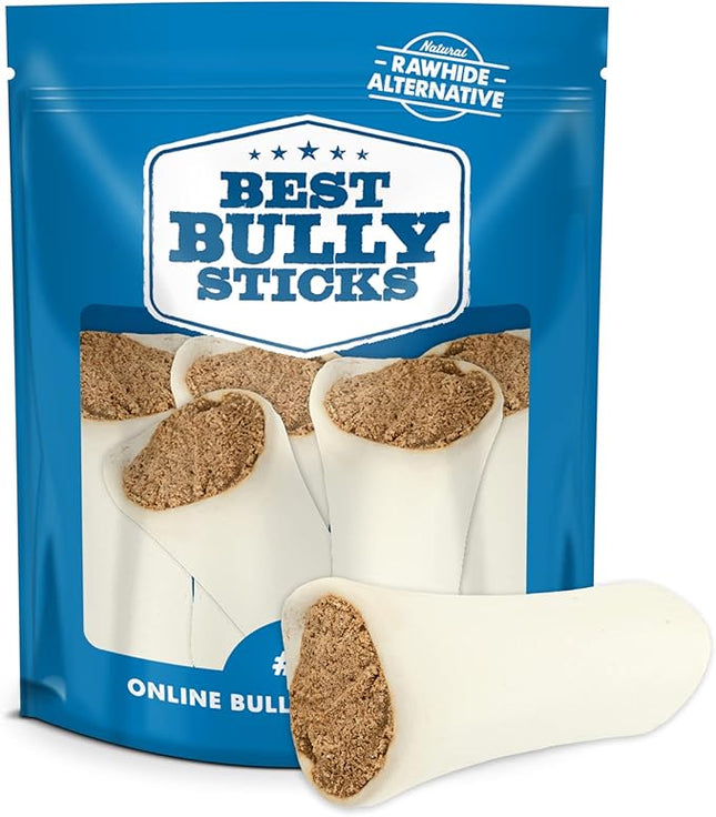 Best Bully Sticks 5-6 Inch Bully Filled Shin Bones for Dogs - 5 Count (Pack of 1) - Easily Digestible, Long-Lasting, Refillable Treat