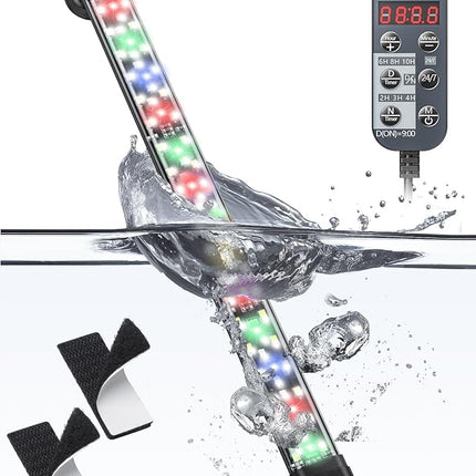 Pawfly 6.5 W Aquarium LED Light 12 Inch 24/7 Fish Tank Light with Full Spectrum IPX8 Waterproof Lights Multi-Colored LEDs with D/N Mode Single Color Effects Timer and Adjustable Brightness