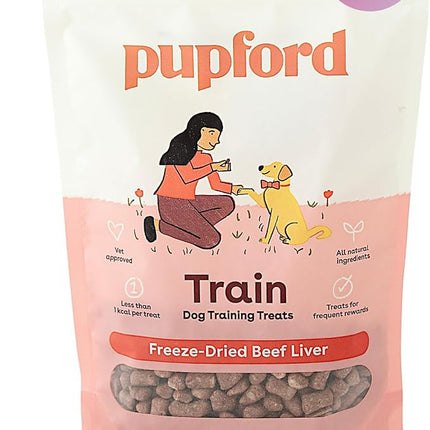 Pupford Freeze Dried Training Treats for Dogs & Puppies, 475+ Three Ingredient Bites (Beef Liver, 4 oz)