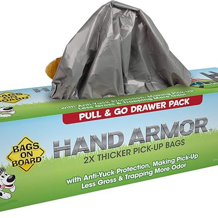 Bags on Board Dog Poop Bags - Extra Thick Waste Pickup Bags with Easy Tie Handles - Easy Dispensing Drawer Pack - 200 Count