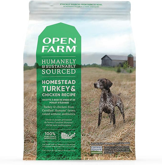 Open Farm Grain-Free Homestead Turkey and Chicken Dog Food 4.5 Pounds