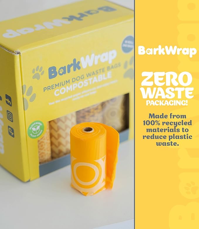 240 Biodegradable Dog Poop Bags Rolls Extra Thick Compostable Waste Doggie Pet Bulk Leak-Proof Bag - 100% Certified Home with Beautiful Colorful Design and Easy Open Compliant 10% To Charity