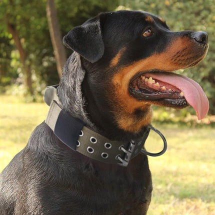 Dog Collar for Large Dogs - 2" Wide Tactical Collars with Handle for Extra Large Breed Dogs, Camo Military Heavy Duty 1/3" Thick Puppy Collar K9 Nylon Pet Collar M
