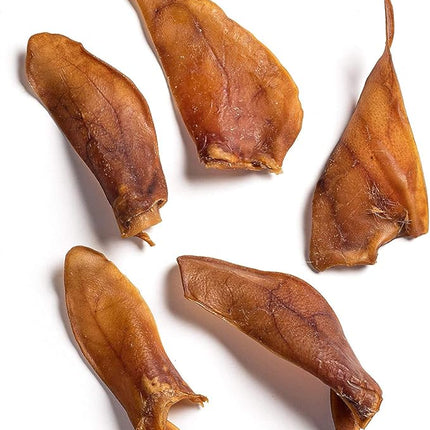 Jack&Pup Natural Half Pig Ears for Dogs Large, Pigs Ears for Dogs - Premium Dog Ear Treat - Dog Chew Treats for Large and Small Breeds (30 Pack)
