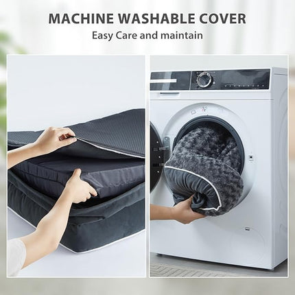 BFPETHOME Orthopedic Dog Beds for Large Dogs-Waterproof Sofa Dog Bed with Removable Washable Cover, Large Pet Bed with Waterproof Lining and Nonskid Bottom,Pet Bed for Dogs