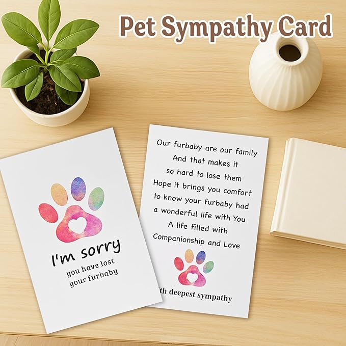 Pet Memorial Gifts for Loss of Dog, 4x6 Rotating Wooden Picture Frame, Loss of Dog Sympathy Gift- Pet Bereavement Remembrance Gifts