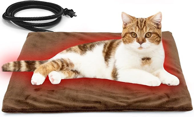 NAMOTEK Pet Heating Pad, Safe Electric Heating Pad for Dogs and Cats Indoor Warming Pad with Auto Constant Temperature 15.7" x 12"