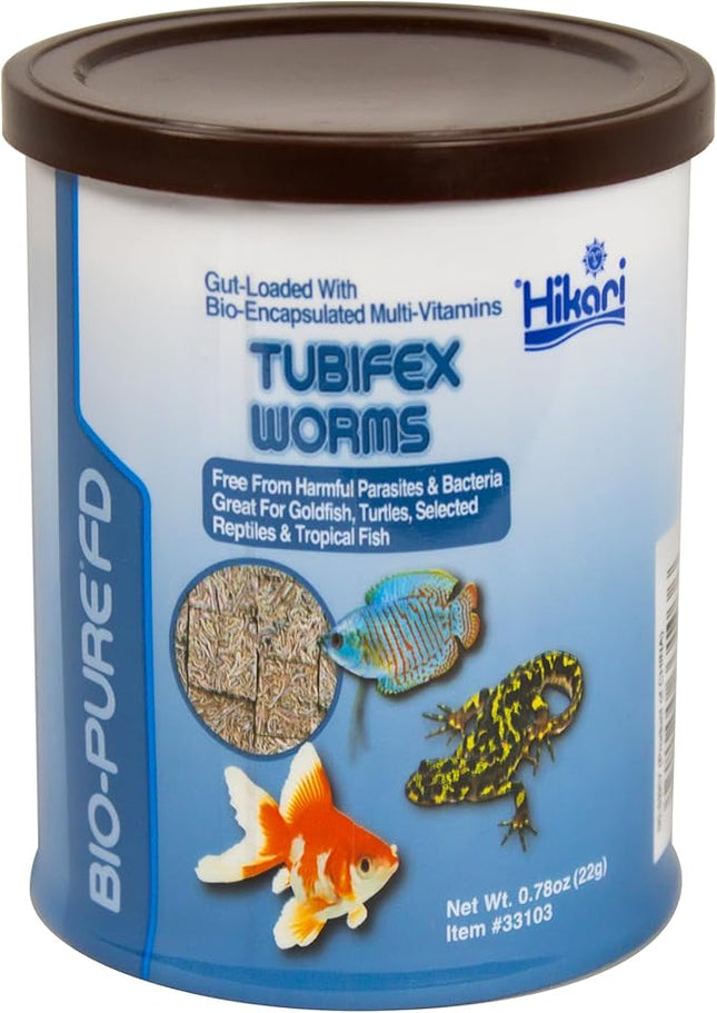 Hikari Bio-Pure Freeze Dried Tubifex Worms for Pets, 0.78-Ounce