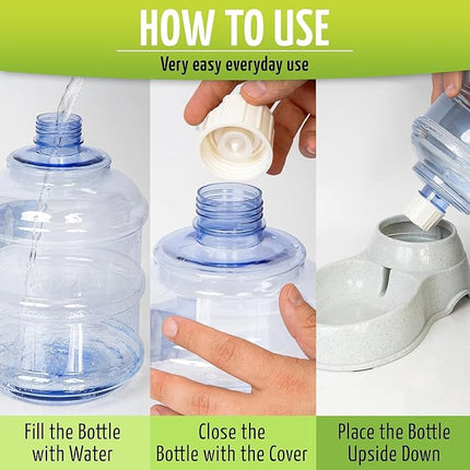 ZONETECH Pet Water Dispenser- Premium Quality Durable Self-Dispensing Gravity 3.7 Liters Capacity Suitable for Medium and Large-Sized Cats and Dogs