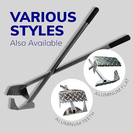 ActiveDogs Dog Poop Scooper Heavy Duty - Best Ever Dog Pooper Scooper with Teeth - Powder Coated Welded Aluminum Metal & Solid Bolt Pet Waste Removal Shovel, USA Made